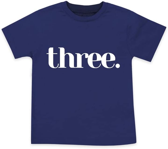 Тениска за парти в чест на рождения Ден на 3-годишно Момче Номер три, Риза на 3-ия ден от Раждането, Облекло син