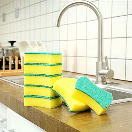 Гъба за миене на съдове, Кърпа За почистване на Кухня, Двустранен Четка за зъби, Кърпа за миене на съдове, Четка за почистване на мивки (жълто, Един размер)