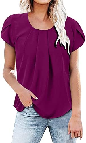 Женска тениска свободно намаляване с къс ръкав Swing Tee (на разположение в големи размери), Спортни блузи на бретелях свободно, намаляване, дантелени къси