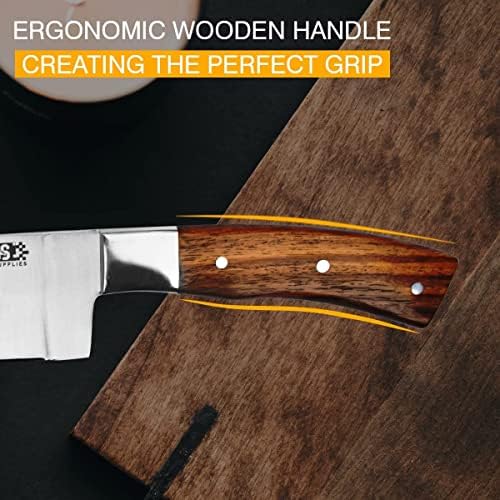 Brosis Доставя Ультраострый нож на главния готвач - Професионален нож на главния готвач ръчна изработка - Кухненски нож -