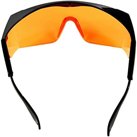 Леки UV-Защитни Очила Оранжев оттенък HQRP / Защитни Очила за работа-Механик Строителна бригада Woodshop Machine shop Workshop + UV-метър HQRP