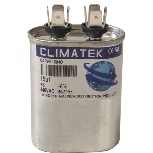 Овална кондензатор ClimaTek - подходящ за Corsaire 43-100497-46 | 15 icf MFD 370/440 Волта променлив ток