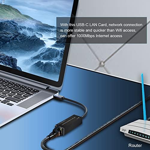 Мрежов адаптер Throncom USB 3.0, Gigabit Ethernet NIC, Мрежова карта на лаптопа Type-C 10/100/1000 Mbps lan RJ-45, Съвместима