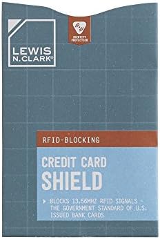 RFID-Държач за кредитни карти Луис Н.Кларк, калъф за чантата със защита от кражба + RFID-Блокиране на притежателя на сертификата за самоличност и защитно фолио за кредит