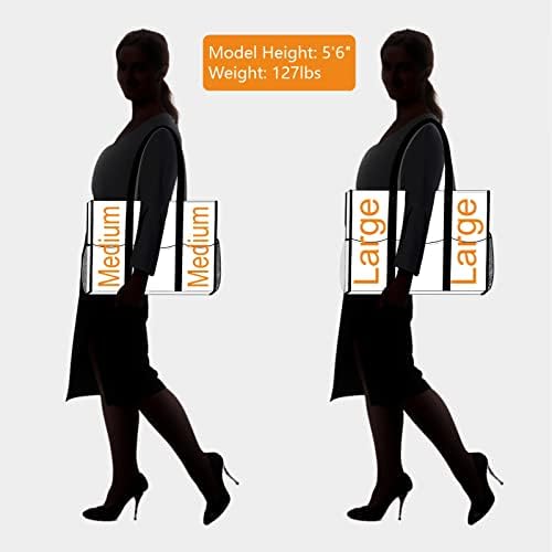 Универсална водоустойчива чанта-тоут TOPDesign с 13 външни и вътрешни джобове, цип в горната ципа и поддръжка на дебело дъно, идеален подарък за работещи жени, учители, м?