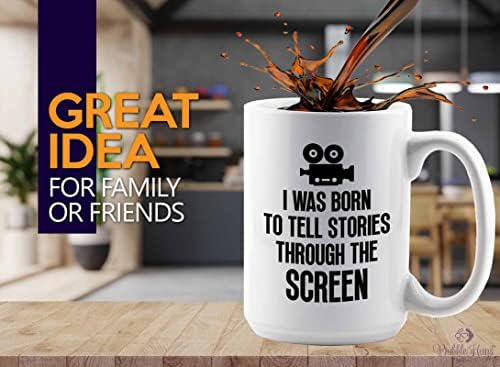 Кафеена чаша режисьора 15 грама Бял - да разказваме истории чрез екран Подаръци на режисьора Изсечен Обектива на Камерата Подпори Режисьор на Филма Сценарист на фил