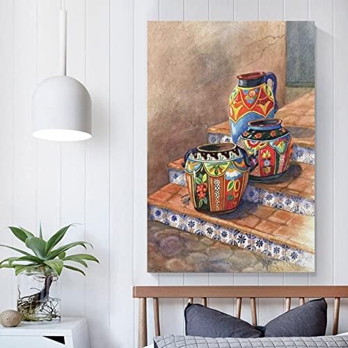 Плакат за стая, Мексикански Керамични Натюрморт, Цветни Стенни Художествени Плакати върху Платно, Щампи, Живопис