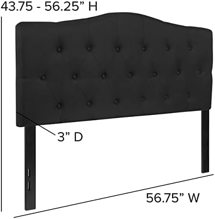 Таблата с мека тапицерия Flash Furniture, чисто, черно