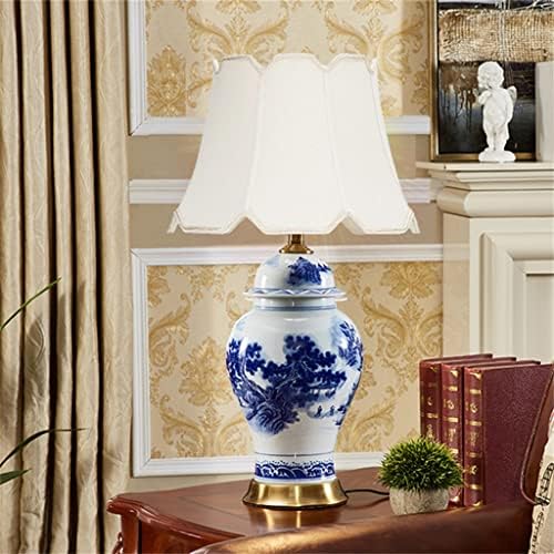 Керамична Настолна лампа в китайски стил, Нощно Шкафче за спалня, Затемняющая лампа за дневна, проект удобства, Декоративно
