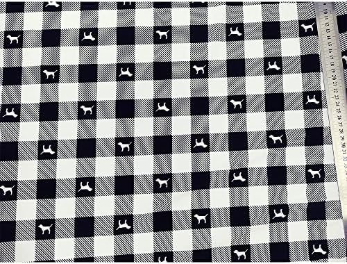 Черно-бяла Кърпа с принтом на заден план в стил Щенячья клетка, 4-Лентови Стеганая от еластичен Плат найлон