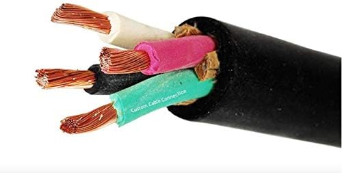 Потребителско Кабелна връзка 16/4 SOOW 16 AWG 4-Проводный Преносим Захранващ кабел напрежение 600 Волта - 250-подножието