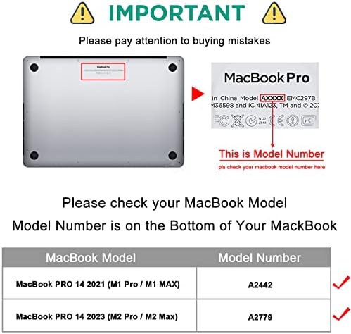 B BELK е Съвместимо с 14-инчов корпус MacBook Pro 2022 2023 2021 година на издаване M2 A2779 A2442 с чип M2 Pro/M2 Max/M1 Pro/M1