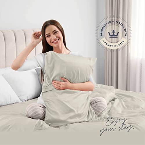 Комплект чаршаф BELADOR Silky Soft Queen - Луксозни Кърпи от 6 теми за легла Queen-Size, с дълбоки джобове, с еластични,