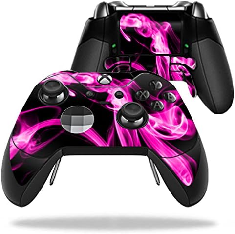 Кожата MightySkins, съвместим с контролера на Microsoft Xbox One Elite - Pink Flames | Защитен, здрав и уникален винил калъф | Лесно се нанася, се отстранява и обръща стил | Произведено в СА?