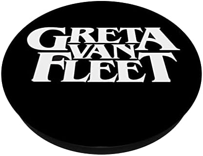 Официалното Лого на групата Greta Van Fleet Черно PopSockets С възможност за смяна на PopGrip