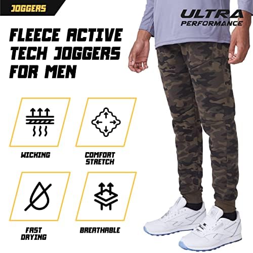 Мъжки Джоггеры Ultra Performance Pack 3 от руното Active Tech за бягане, Мъжки Спортни Панталони с джобове с цип