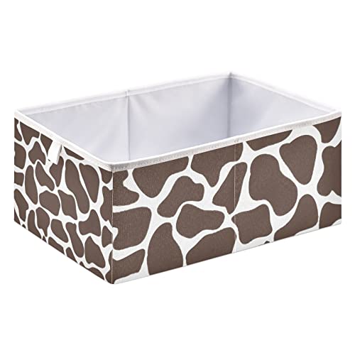 Кутия за съхранение на кубчета с текстура на Жирафа, Сгъваеми Кубчета за съхранение, Водоустойчив кош за играчки, органайзер