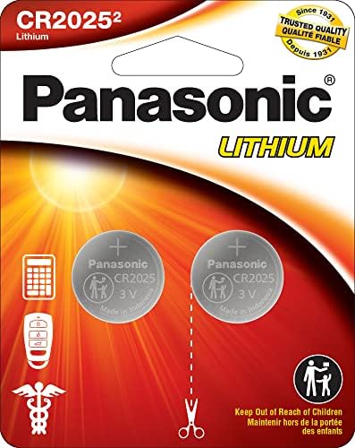 Литиеви батерии Panasonic CR2025 с дълъг срок на служба 3,0 Волта, устойчиви към въздействието на деца в стандартна опаковка