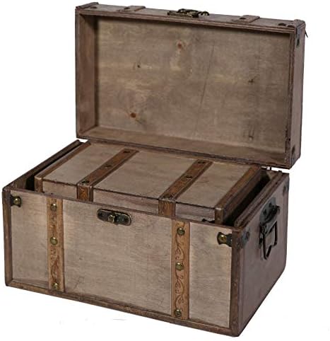 Дървени кутии за съхранение на природни съкровища - Комплект от 2: Реколтата, Декоративни Дървени Сандъци, Декоративни