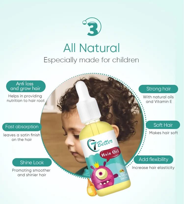 Натурални продукти за грижа за косата Baby Kids, За да се придаде повече сила, растеж и хранене на Косата за деца, Серум