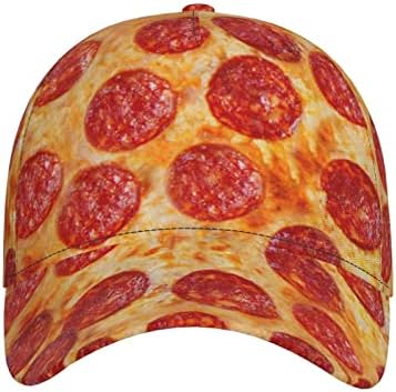 Бейзболна Шапка 3D Pepperoni Пица възстановяване на предишното положение Шапка за мъже и Жени с Регулируема Каишка за главата,