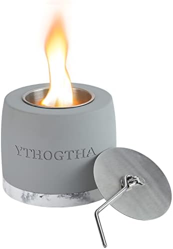 Мини Преносим Камина YTHOGTHA Table Top Firepit Bowl - Персонален Бетон Тенис на Огнище за приготвяне на дим за вътрешна