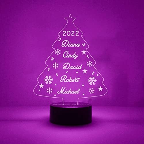 souledar Коледно Дърво Празнична Украса Начало Декор лека нощ Настолна Лампа, Обичай Акрилни Лампа Коледни Подаръци за