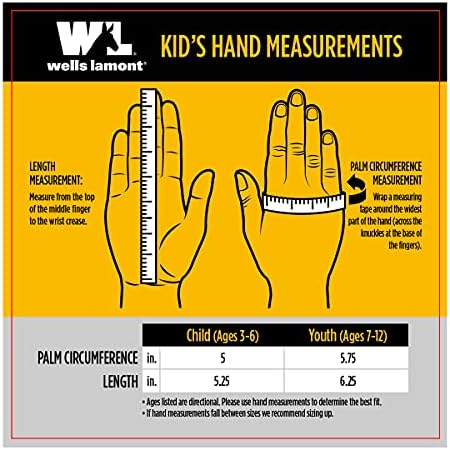 Работни ръкавици Wells Lamont Youth, Трикотажни Основни, Износоустойчиви, на възраст от 5 години до 8 години (508C), кафяви
