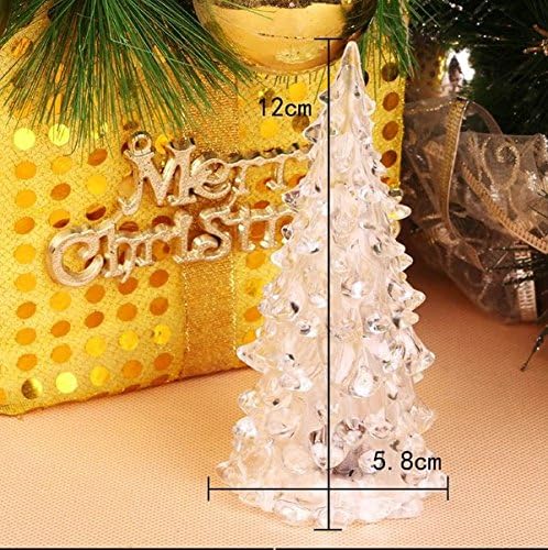 JCare 5 бр. Акрилен Коледно Дърво LED Маса За смяна на Цвета На Батерии, Маса, Украса за Коледната Елха, Лек Празничен
