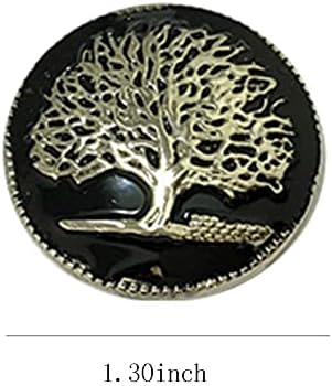 Duolai 10 бр. Просто Изкуството на Дървото на Живота Копчета Занаят Кожени Декоративни Аксесоари, Мивки Метален