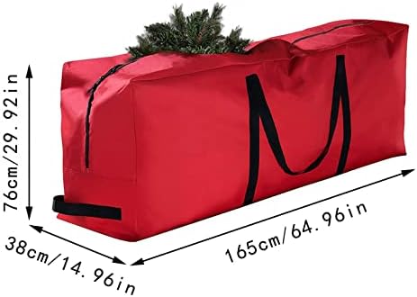 Компактен Коледен контейнер за съхранение, за защита на вашия Празничен венец, Трайни Подсилени дръжки и двойни чанти за съхранение
