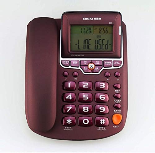 Кабелен телефон Qdid, Стационарен телефон с номер на обаждащия се / двойна система за FSK / DTMF/LCD-дисплей с календар