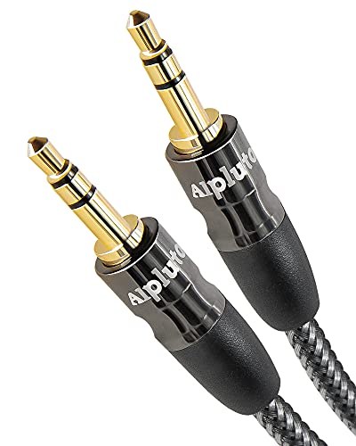 Аудио кабел Alpluto 3,5 мм мъж към мъж (20 фута), Принадлежности Стереоразъемы 3,5 мм M/M, Черен