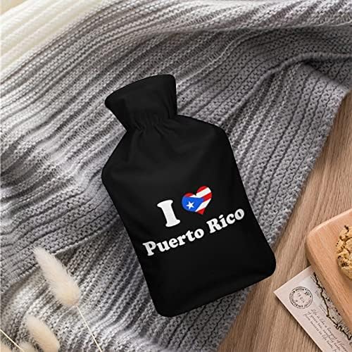Аз Обичам Пуерто Рико Puerto Гума Чанта за Топла Вода 1 Л с Капак Инжекционни Бутилки с Гореща Вода, за Защита на