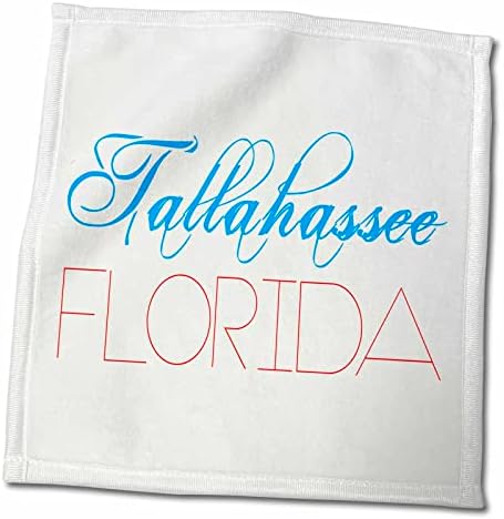 3. Други градове на Америка - Талахаси, Флорида, синьо, червено върху бяло - Кърпи (twl-283978-3)