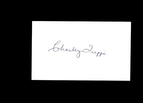 Чарли Триппи Собственоръчно подписано на Картата размер 3x5 с Автограф HOF Chicago Кардиналите