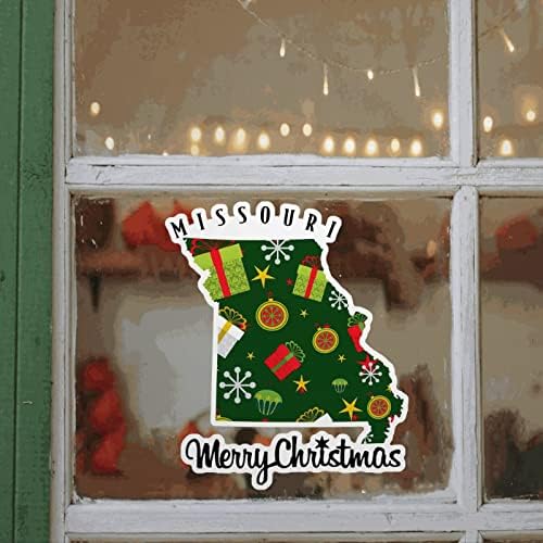 Стикер на прозореца Мисури, Стикер на стената с Карта щати Мисури, Стикер на стената Мисури, PVC Подвижни Коледни Стикери