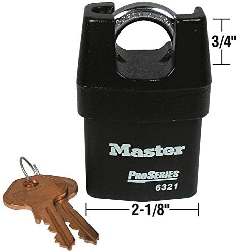 Окачени заключване Master Lock 6321 ProSeries, 1 x 2,1 x 4, Черен