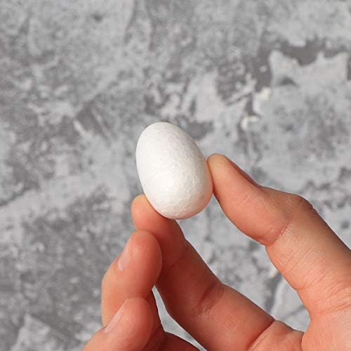 Amosfun 100шт Бяла Пяна Яйца За Рисуване на Великденски яйца Craftfor за деца (Бяло, 3-4 см)