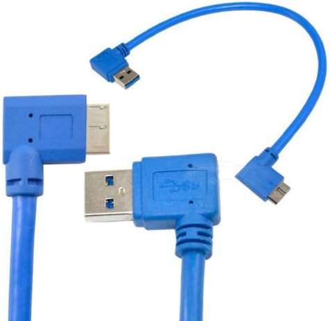 30 см USB 3.0 A Plug 90 Градуса на Ляво към Micro B Под Прав ъгъл Къс синхронизация на данни и кабел за зареждане