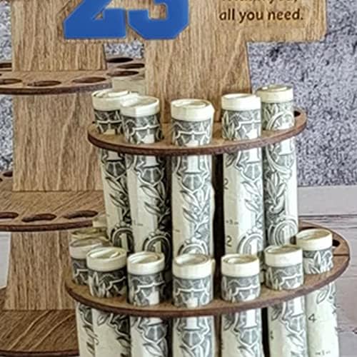 Aferzov Титуляр за пари на бала | 2023 Титуляр за подаръци на Выпускную Шапка с Декор за пари | Двуслойни Дървени