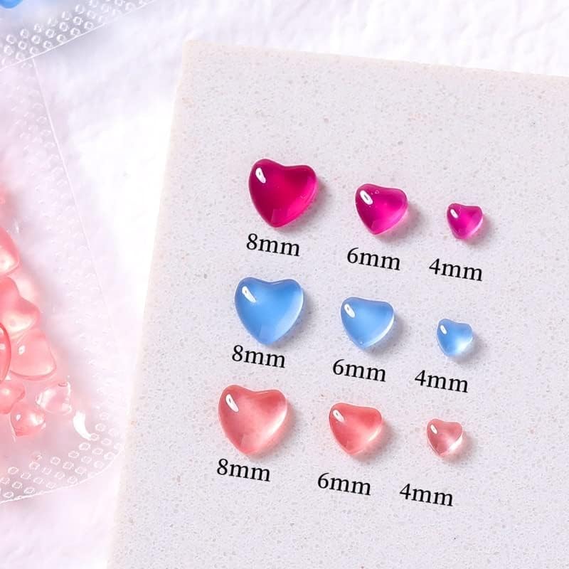 Окачване за нокти Love Heart, Сладка Смола, 3D Висулки във формата на Сърце, Кристали за нокти, Кристали за дизайн на ноктите