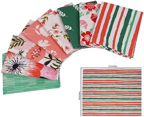 Soimoi, комплект от 8 дебели четвърти, Пролетно-лятна Колекция с Флорални принтом, Принт 18 x 22 в стил мозайка