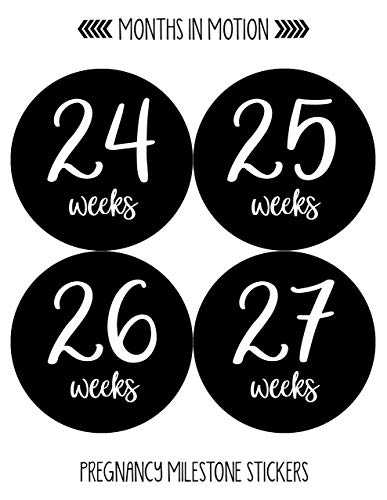 Месеци в движение Бременност Седмични стикери за растежа на корема - седмица след Седмица Бременна Очаква фотосесия - Подарък