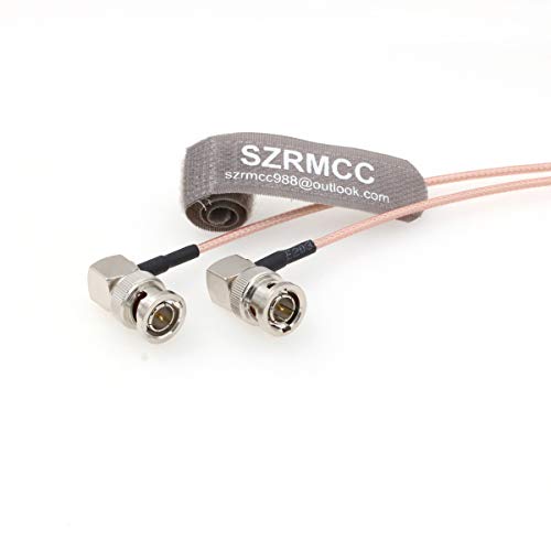 Коаксиален Кабел SZRMCC Right Angle BNC Male-Right Angle BNC Male 75ohm HD-SDI 3G RG179 за камера ARRI RED Blackmagic Atomos SmallHD Monitor (2 метра)