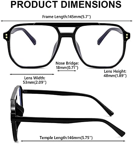 YuJian Blue Light Блокер Очила-Леки Очила Негабаритная рамки за очила от Късогледство Blue-Ray Компютърни Игри Точки