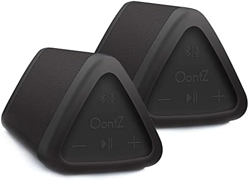 Bluetooth-колона OontZ Angle 3, Комплект от 2 теми, Мощност 10 W, Радиус на действие за безжична връзка Bluetooth 100 метра, време на автономна работа от 14 часа, Водоустойчив Bluetooth говор