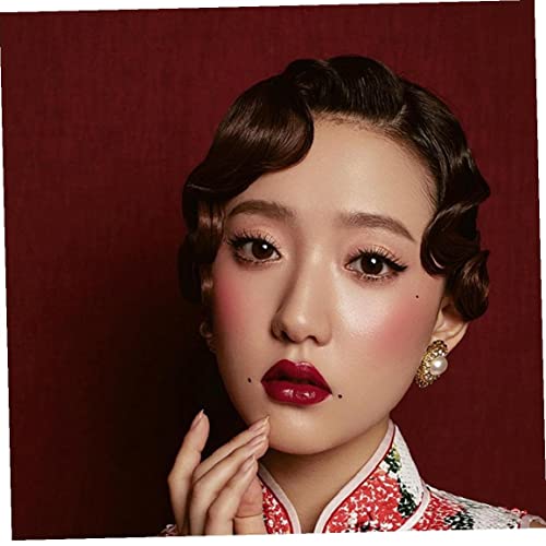 1бр ретро прическа на Булката Вълна Ципао аксесоар за коса с завитой бретон Ретро китайски древен женски прическа за cosplay в китайската опера