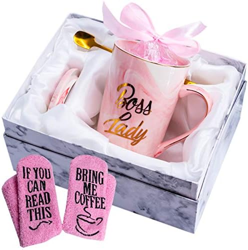 Чаша Mugpie Boss Lady - Подаръци за рожден Ден за Жена-Шеф, Жени, Момичета, майки, баби, съпруги, Сестри като