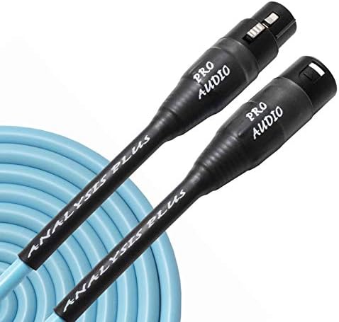 Овална Микрофон кабел Analysis Plus от Син велур (10 фута)
